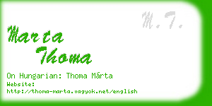 marta thoma business card